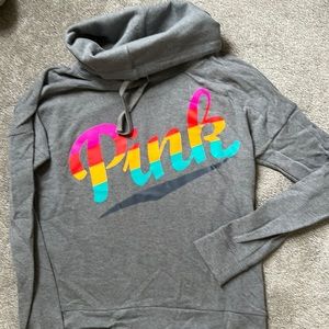 Gray cowl neck sweatshirt by PINK